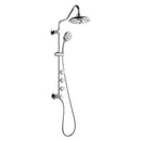 Forno Acqua Spa Retrofit 8-Inch Overhead Rainfall Shower with 1.8 GPM Flow Rate, Handheld, Body Jets, 6 Way Diverter in Polished Stainless Steel (SC32CP-C8)