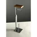 Kingston Brass Edenscape Freestanding Toilet Paper Holder with Storage Shelf, Polished Chrome (SCC8501)