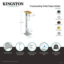 Kingston Brass Edenscape Freestanding Toilet Paper Holder with Storage Shelf, Brushed Nickel (SCC8508)