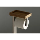 Kingston Brass Edenscape Freestanding Toilet Paper Holder with Storage Shelf, Brushed Nickel (SCC8508)
