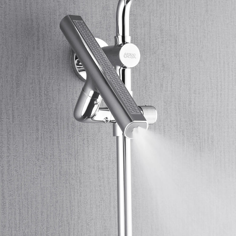 Forno AcquaFALL 9-Inch Overhead Rainfall Shower with 2.5 GPM Flow Rate, Handheld, Body Jets in Polished Stainless Steel (SCW1CP-S2)