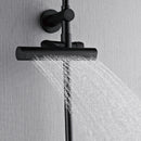 Forno Acqua Fall 8-Inch Overhead Rainfall Shower with 2.5 GPM Flow Rate, Handheld, 7 Way Diverter, Body Jets in Matte Black (SCW2BK-C2)