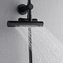 Forno Acqua Fall 8-Inch Overhead Rainfall Shower with 1.8 GPM Flow Rate, Handheld, 7 Way Diverter, Body Jets in Matte Black (SCW2BK-C8)