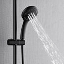 Forno Acqua Fall 8-Inch Overhead Rainfall Shower with 2.5 GPM Flow Rate, Handheld, 7 Way Diverter, Body Jets in Matte Black (SCW2BK-C2)