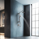 Forno Acqua Fall 8-Inch Overhead Rainfall Shower with 1.8 GPM Flow Rate, Handheld, 7 Way Diverter, Body Jets in Matte Black (SCW2BK-C8)