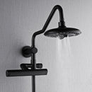 Forno Acqua Fall 8-Inch Overhead Rainfall Shower with 1.8 GPM Flow Rate, Handheld, 7 Way Diverter, Body Jets in Matte Black (SCW2BK-C8)