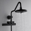 Forno Acqua Fall 8-Inch Overhead Rainfall Shower with 2.5 GPM Flow Rate, Handheld, 7 Way Diverter, Body Jets in Matte Black (SCW2BK-C2)