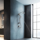 Forno Acqua Fall 8-Inch Overhed Rainfall Shower with 2.5 GPM Flow Rate, Handheld, 7 Way Diverter, Body Jets in Brushed Nickel (SCW2BN-C2)