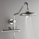 Forno Acqua Fall 8-Inch Overhed Rainfall Shower with 2.5 GPM Flow Rate, Handheld, 7 Way Diverter, Body Jets in Brushed Nickel (SCW2BN-C2)