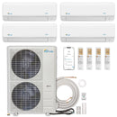 Senville Mini Split - 4-Zone 48,000 BTU Ductless Air Conditioner and Heat Pump Condenser with Wall Mount Air Handlers (SENA-48HF-D)