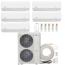 Senville Mini Split - 5-Zone 48,000 BTU Ductless Air Conditioner and Heat Pump Condenser with Wall Mount Air Handlers (SENA-48HF-F)