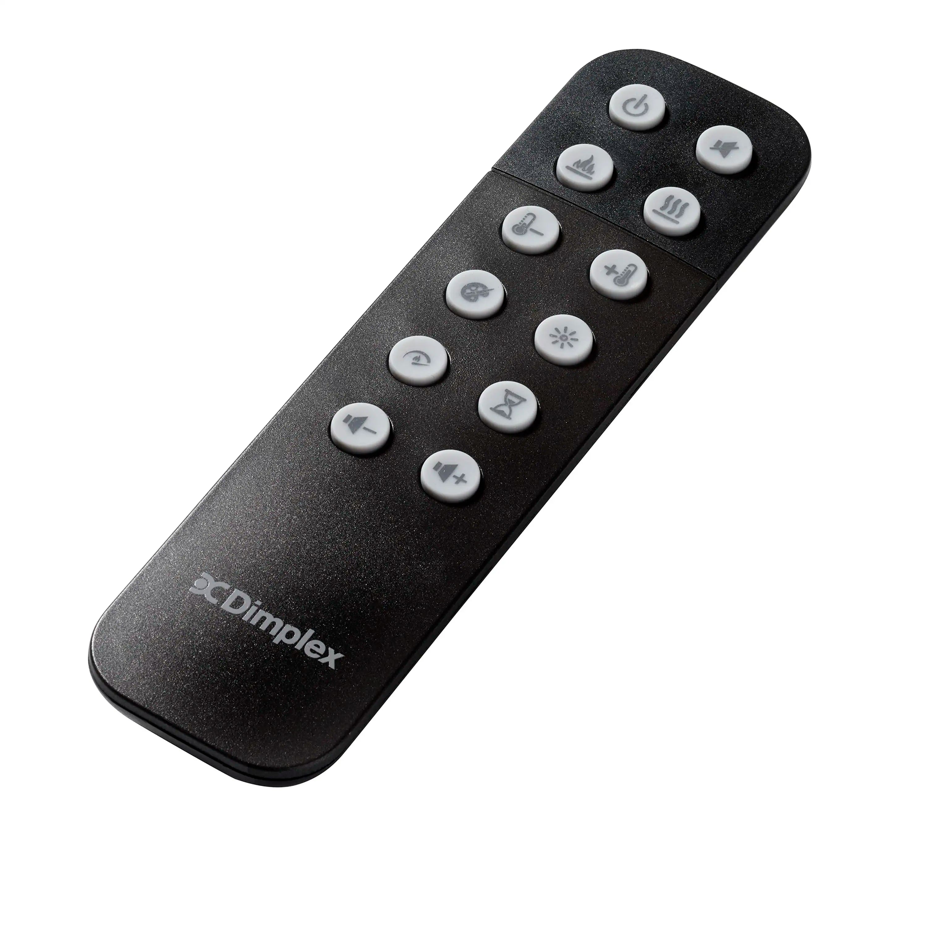 Dimplex electric fireplace remote control with circular button icons
