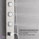 Forno Acqua Spa 9-inch Overhead Rainfall Shower Panel with 1.8 GPM Flow Rate, Handheld, Body Jets in Stainless Steel (SL31BC-8)