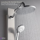 Forno Acqua Spa 9-inch Overhead Rainfall Shower Panel with 1.8 GPM Flow Rate, Handheld, Body Jets in Stainless Steel (SL31BC-8)