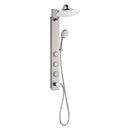 Forno Acqua Spa 9-inch Overhead Rainfall Shower Panel with 1.8 GPM Flow Rate, Handheld, Body Jets in Stainless Steel (SL31BC-8)