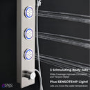 Forno Acqua Spa 9-Inch Overhead Rainfall Shower Panel with 2.5 GPM Flow Rate and SensoTemp, Handheld, Body Jets in Stainless Steel (SL31BC-L2)