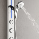 Forno Acqua Spa 9-Inch Overhead Rainfall Shower Panel with 1.8 GPM Flow Rate and SensoTEMP in Mirrored Stainless Steel Finish (SL31MC-L8)