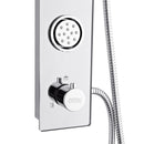 Forno Acqua Spa 9-Inch Overhead Rainfall Shower Panel with 1.8 GPM Flow Rate and SensoTEMP in Mirrored Stainless Steel Finish (SL31MC-L8)