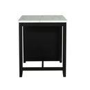 Parrot Uncle 36-Inch Modern Dining Table Set with 2 Stool, High Gloss Table Top, USB-A & USB-C Charging Ports (SL3401BK-PT-3PK-PU)