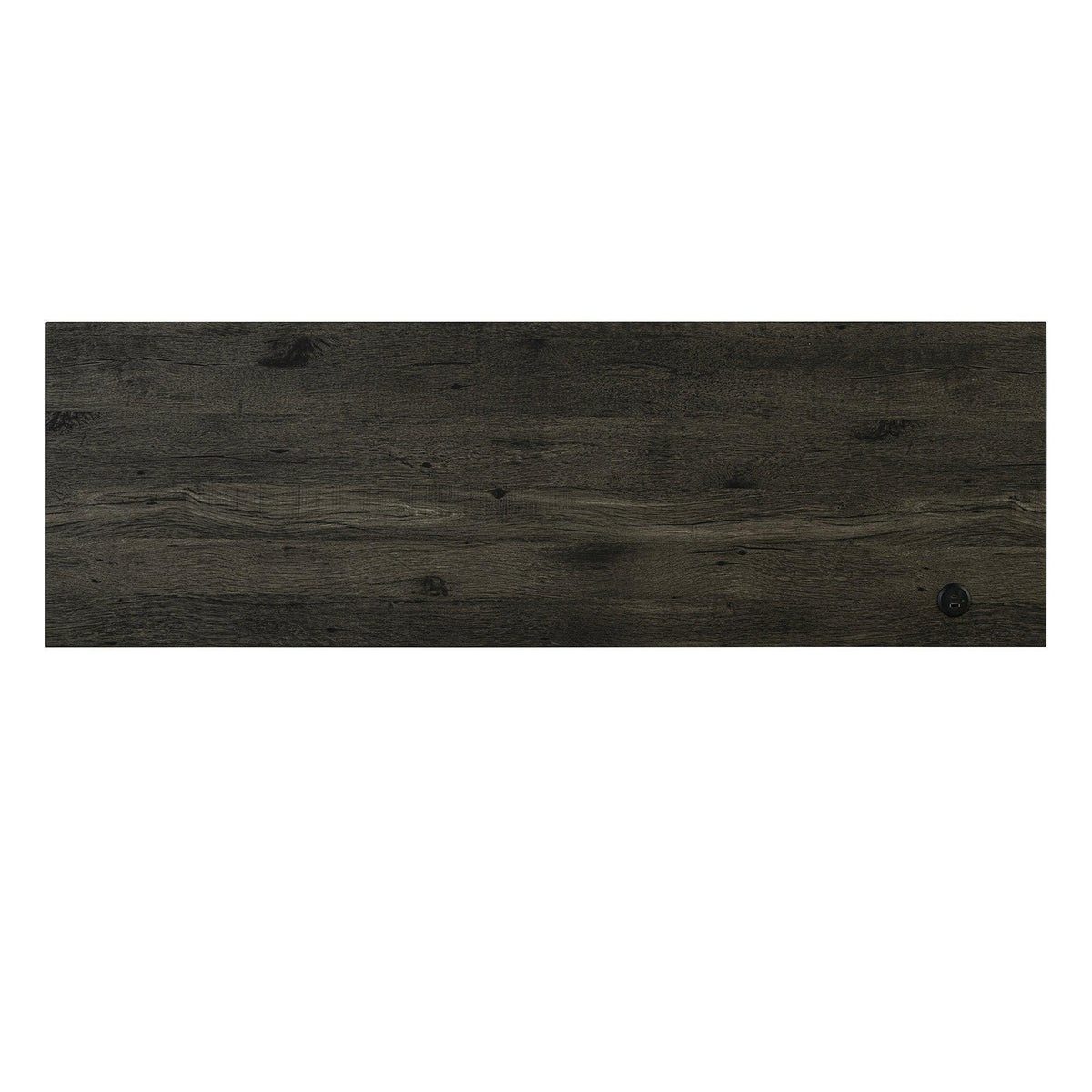 Dark brown wood tabletop plank with visible grain pattern