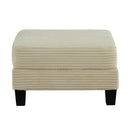 Parrot Uncle Beige 3 Piece Set Comfy Sofa Couch 3-Seater & Loveseat Sofa with Storage Ottoman with USB