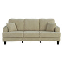 Parrot Uncle Beige 3 Piece Set Comfy Sofa Couch 3-Seater & Loveseat Sofa with Storage Ottoman with USB