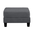 Parrot Uncle Dark Gray 3 Piece Set Comfy Sofa Couch 3-Seater & Loveseat Sofa with Storage Ottoman for Living Room with USB, Side Pockets, Pillows included