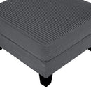 Parrot Uncle Dark Gray 3 Piece Set Comfy Sofa Couch 3-Seater & Loveseat Sofa with Storage Ottoman for Living Room with USB, Side Pockets, Pillows included
