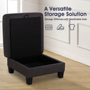 Parrot Uncle Dark Gray 3-Piece Sofa Set with Storage Ottoman & USB Charging