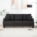 Parrot Uncle Dark Gray 3-Piece Sofa Set with Storage Ottoman & USB Charging