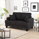 Parrot Uncle Dark Gray 3-Piece Sofa Set with Storage Ottoman & USB Charging