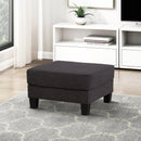 Parrot Uncle Dark Gray 3-Piece Sofa Set with Storage Ottoman & USB Charging