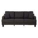 Parrot Uncle Dark Gray 3-Piece Sofa Set with Storage Ottoman & USB Charging
