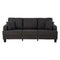 Parrot Uncle Dark Gray 3-Piece Sofa Set with Storage Ottoman & USB Charging