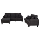 Parrot Uncle Dark Gray 3-Piece Sofa Set with Storage Ottoman & USB Charging