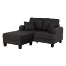 Parrot Uncle Dark Gray 3-Piece Sofa Set with Storage Ottoman & USB Charging