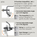Forno Acqua Fall Mini 8-Inch Overhead Rainfall Shower with 1.8 GPM Flow Rate, Handheld, 7 Way Diverter, Body Jets in Brushed Nickel (SMW1BN-C8)