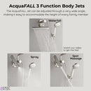 Forno Acqua Fall Mini 8-Inch Overhead Rainfall Shower with 1.8 GPM Flow Rate, Handheld, 7 Way Diverter, Body Jets in Brushed Nickel (SMW1BN-C8)