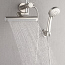 Forno Acqua Fall Mini 9-Inch Overhead Rainfall Shower with 2.5 GPM Flow Rate, Handheld, 7 Way Diverter, Body Jets in Brushed Nickel (SMW1BN-C2)