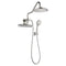 Forno Acqua Fall Mini 9-Inch Overhead Rainfall Shower with 2.5 GPM Flow Rate, Handheld, 7 Way Diverter, Body Jets in Brushed Nickel (SMW1BN-C2)