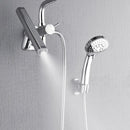 Forno Acqua Fall Mini 9-Inch Overhead Rainfall Shower with 2.5 GPM Flow Rate, Handheld, 7 Way Diverter, Body Jets in Polished Stainless Steel (SMW1CP-C2)