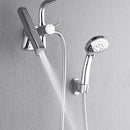 Forno Acqua Fall Mini 9-Inch Overhead Rainfall Shower with 2.5 GPM Flow Rate, Handheld, 7 Way Diverter, Body Jets in Polished Stainless Steel (SMW1CP-C2)