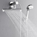 Forno Acqua Fall Mini 9-Inch Overhead Rainfall Shower with 2.5 GPM Flow Rate, Handheld, 7 Way Diverter, Body Jets in Polished Stainless Steel (SMW1CP-C2)