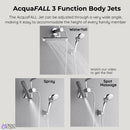 Forno Acqua Fall Mini 9-Inch Overhead Rainfall Shower with 1.8 GPM Flow Rate, Handheld, 7 Way Diverter, Body Jets in Polished Stainless Steel (SMW1CP-C8)