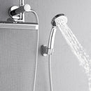 Forno Acqua Fall Mini 9-Inch Overhead Rainfall Shower with 2.5 GPM Flow Rate, Handheld, 7 Way Diverter, Body Jets in Polished Stainless Steel (SMW1CP-C2)