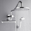 Forno Acqua Fall Mini 9-Inch Overhead Rainfall Shower with 2.5 GPM Flow Rate, Handheld, 7 Way Diverter, Body Jets in Polished Stainless Steel (SMW1CP-C2)