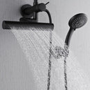 Forno Acqua Fall Mini 8-Inch Overhead Rainfall Shower with 2.5 GPM Flow Rate, Handheld, Body Jets in Matte Black Finish (SMW2BK-C2)