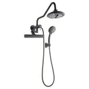 Forno Acqua Fall Mini 8-Inch Overhead Rainfall Shower with 2.5 GPM Flow Rate, Handheld, Body Jets in Matte Black Finish (SMW2BK-C2)