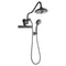 Forno AcquaFALL Mini 8-Inch Overhead Rainfall Shower with 2.5 GPM Flow Rate, Handheld, Body Jets in Matte Black Finish (SMW2BK-C2)
