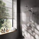 Forno Acqua Fall Mini 8-Inch Overhead Rainfall Shower with 2.5 GPM Flow Rate, Handheld, Body Jets in Brushed Nickel (SMW2BN-C2)